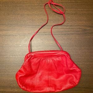 Red Leather Clutch